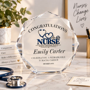 Elegant Nurse Retirement Keepsake Award Photo Block