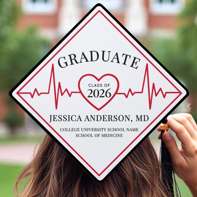 Elegant Nursing Doctor Medical Graduation Cap Topper (Elegant Nursing Doctor Medical Graduation Cap Topper )