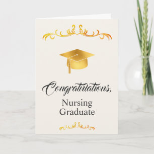 Elegant Nursing Graduate Congratulations Card