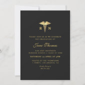 Elegant nursing school graduation invitation (Front)