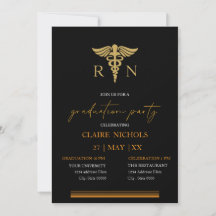 Elegant Nursing School Graduation Party invitation