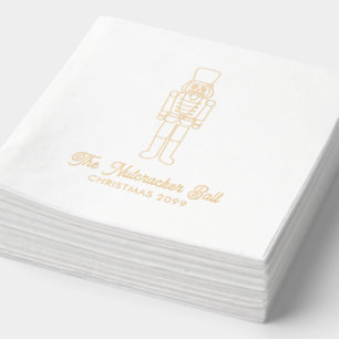Elegant Nutcracker Christmas Gold Foil Napkins