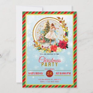 Elegant Nutcracker Christmas Holiday Party Card