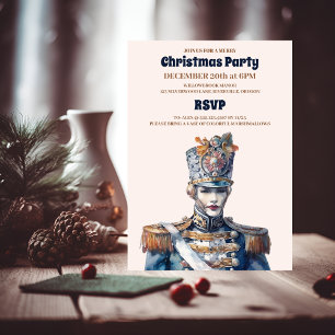 Elegant Nutcracker Christmas Party Invitation
