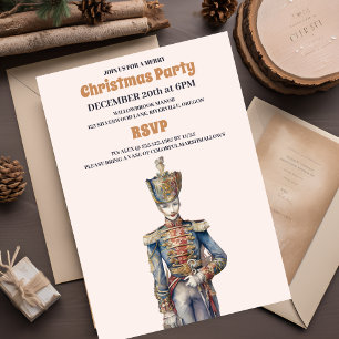 Elegant Nutcracker Christmas Party Invitation