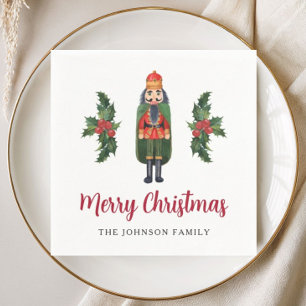 Elegant Nutcracker Merry Christmas  Napkins