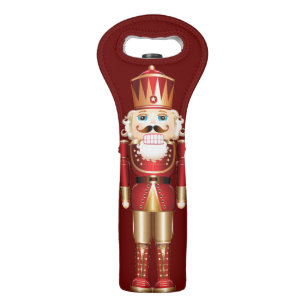 Elegant Nutcracker Toy Soldier Christmas Wine Bag