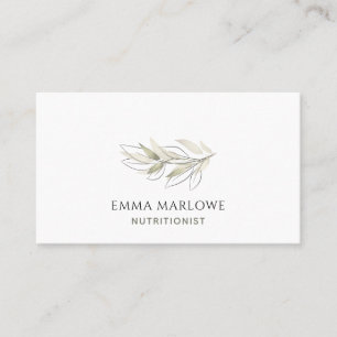 Elegant Nutritionist Business & Appointment Card