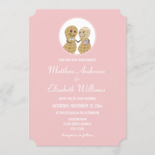 Elegant Nuts About Each Other Wedding Engagement Invitation