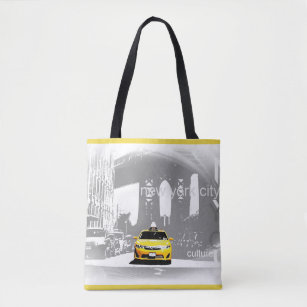 Elegant Nyc New York City Brooklyn Yellow Taxi Tote Bag