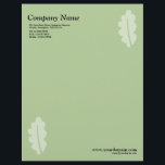 Elegant Oak Leaf - Green Letterhead<br><div class="desc">A business letterhead with an attractive and elegant oak leaf motif in the top right and bottom left hand corners of the page positioned half an inch from the edges. Company name, address along with telephone, Fax and Mobile numbers in the top left corner. Web and email address aligned in...</div>