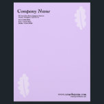 Elegant Oak Leaf - Light Purple Letterhead<br><div class="desc">A business letterhead with an attractive and elegant oak leaf motif in the top right and bottom left hand corners of the page positioned half an inch from the edges. Company name, address along with telephone, Fax and Mobile numbers in the top left corner. Web and email address aligned in...</div>