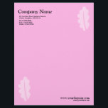 Elegant Oak Leaf - Pink Letterhead<br><div class="desc">A business letterhead with an attractive and elegant oak leaf motif in the top right and bottom left hand corners of the page positioned half an inch from the edges. Company name, address along with telephone, Fax and Mobile numbers in the top left corner. Web and email address aligned in...</div>