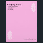 Elegant Oak Leaf - Pink Letterhead<br><div class="desc">A business letterhead with an attractive and elegant oak leaf motif in the top right and bottom left hand corners of the page positioned half an inch from the edges. Company name, address along with telephone, Fax and Mobile numbers in the top left corner. Web and email address aligned in...</div>