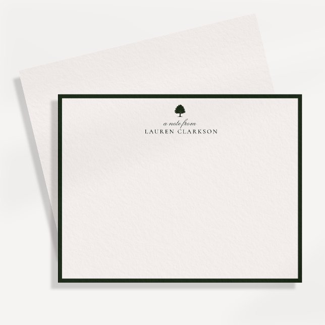 Elegant Oak Stationery Note Card (Creator Uploaded)