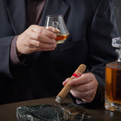 Elegant Oakmont Engraved Dimera Brandy Glass (Front)