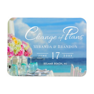 Elegant Ocean Beach Summer Change of Plans Magnet
