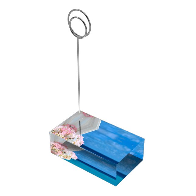 Elegant Ocean Beach Summer Wedding Place Card Holder (Corner)
