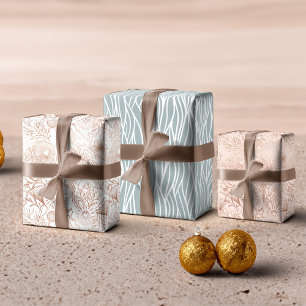 Elegant Ocean Marine Life Pattern Design Wrapping Paper Sheets