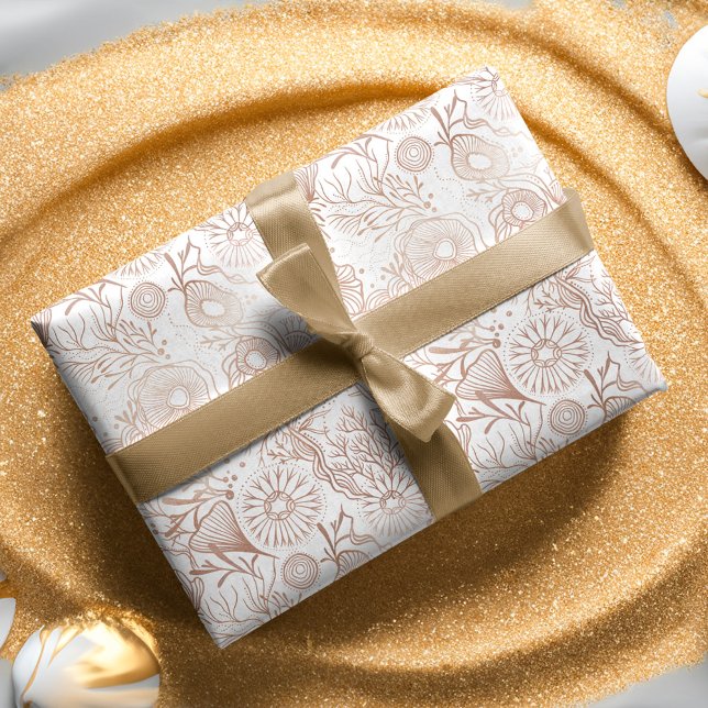 Elegant Ocean Marine Life Pattern Design Wrapping Paper Sheets (Elegant Ocean Marine Life Pattern Design Wrapping Paper Sheets)