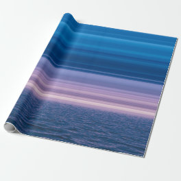 Elegant Ocean Sea Water Purple Horizon Blue Sky Wrapping Paper