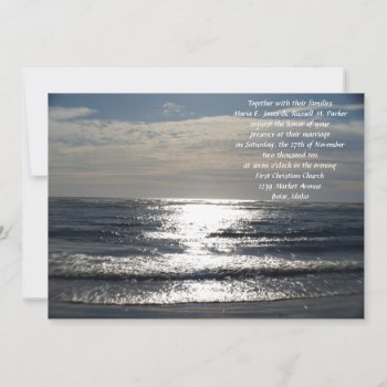 Elegant Ocean Wedding Invitation by ChristyWyoming at Zazzle