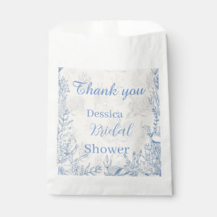 Elegant oceane blue toile Favor Bags