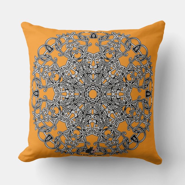 Elegant Octa Glyph  Throw Pillow (Front)