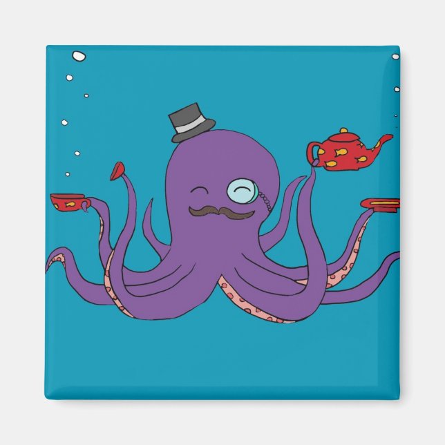 Elegant Octopus Magnet (Front)