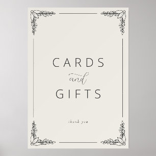 Elegant Off-White Minimalist Gratitude Card Holder