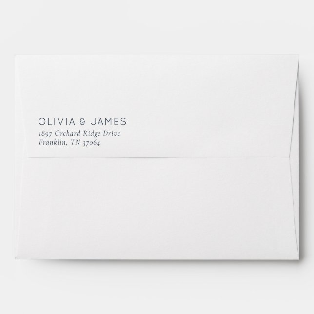 Elegant Off-White Minimalist Typographic Envelope (Back (Top Flap))