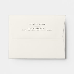 Elegant Off White Return Address Envelope