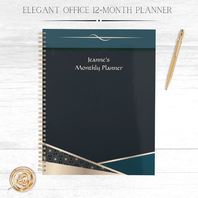 Elegant Office 12-Month Planner Daily Weekly Month (Elegant Office 12-Month Planner Daily Weekly Monthly)