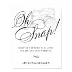 Elegant Oh Snap! Black Calligraphy | Chic Hashtag