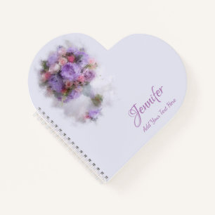 Elegant Oil Painting Flowers Roses Modern Template Notebook