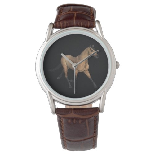 Elegant oil painting horse watch