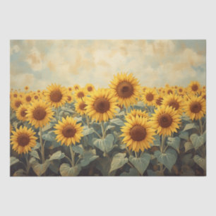 Elegant Oil Painting Vintage Sunflower Tissue Paper