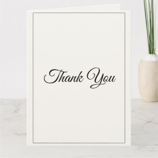 Elegant Old Money Folded Wedding Thank You Card