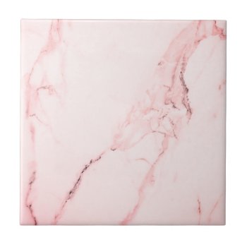 Elegant Old Pink Marble Ceramic Tile by TheSillyHippy at Zazzle