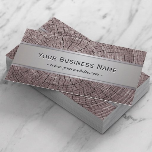 Customizable Elegant Old Wood Tree Rings Texture Business Card
