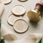 Elegant Olive Branch Couple's Monogram Wedding Wax Seal Stamp<br><div class="desc">A beautiful hand-drawn olive branch design. Customize with the couple's monogram initial.  A simple and elegant wax seal stamp design perfect for adding your personal touch to your personal stationery,  wedding,  save the date,  and more! Hand drawn design by Moodthology Papery</div>
