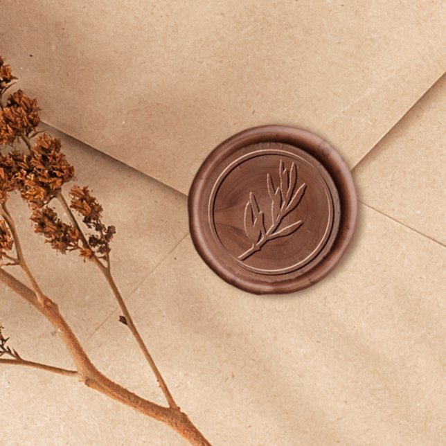 Elegant Olive Branch Wedding Wax Seal Sticker (Elegant Olive Branch Wedding Wax Seal Sticker)