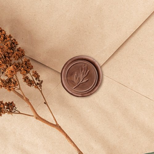 Elegant Olive Branch Wedding Wax Seal Sticker