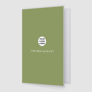 Elegant Olive Green Custom Logo Template Menu