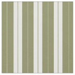 Elegant Olive Green French Ticking Stripe Fabric