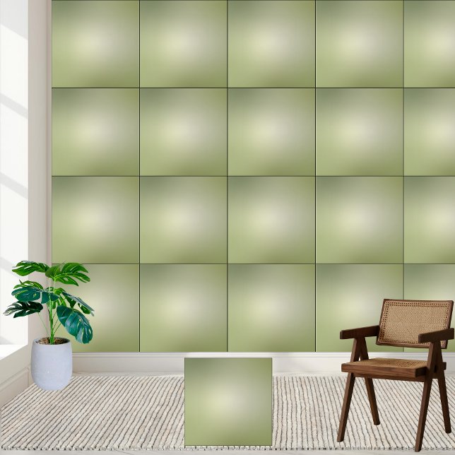 Elegant Olive Green Gradient Ceramic Tile (Elegant Olive Green Gradient Ceramic Tile)