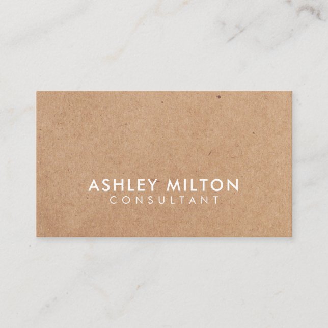 Elegant Olive Green PRINTED Kraft Consultant Business Card