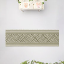 Elegant Olive Green Weave and Stripes Pattern