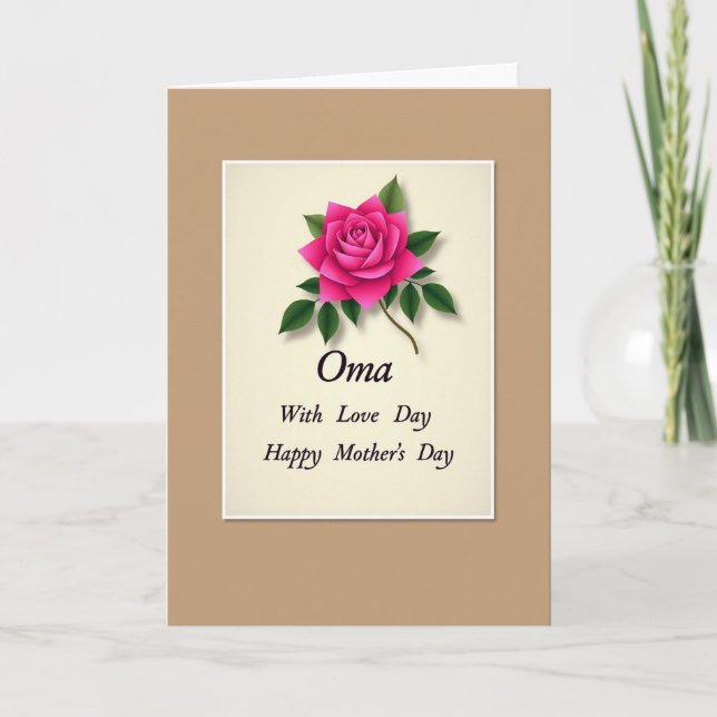 Elegant Omas Love Mothers Day Card (Front)
