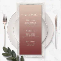 wedding reception dinner menus